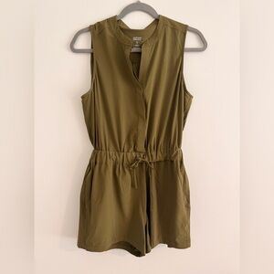 Girlfriend Collective Stretch Woven Sleeveless Jumpsuit Romper